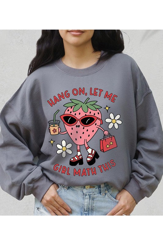 Strawberry Shopping Graphic Fleece Sweatshirts