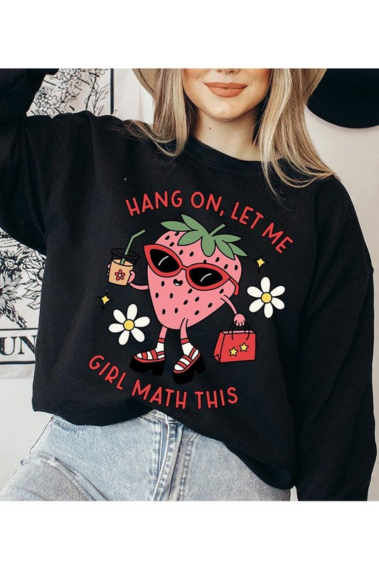 Strawberry Shopping Graphic Fleece Sweatshirts