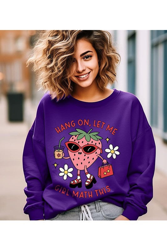 Strawberry Shopping Graphic Fleece Sweatshirts