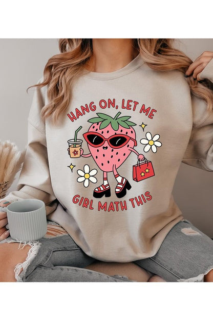 Strawberry Shopping Graphic Fleece Sweatshirts