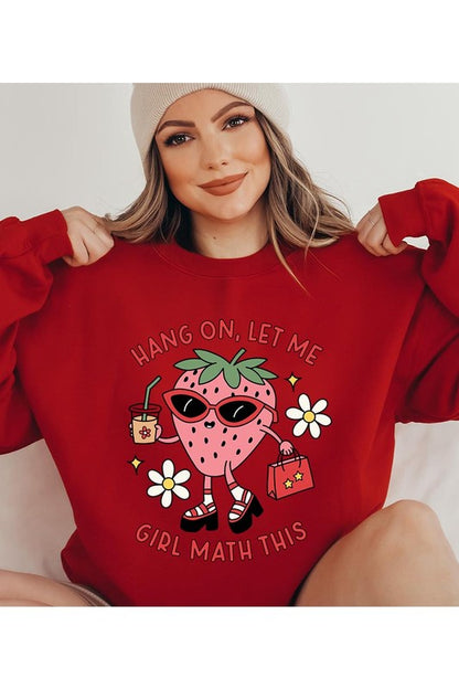 Strawberry Shopping Graphic Fleece Sweatshirts