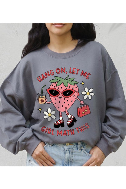 Strawberry Shopping Graphic Fleece Sweatshirts