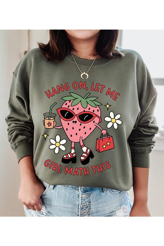 Strawberry Shopping Graphic Fleece Sweatshirts