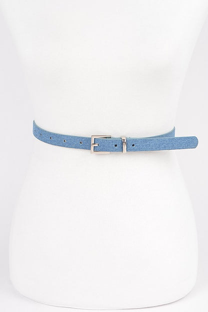 Double Skinny Denim Belt