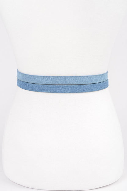 Double Skinny Denim Belt