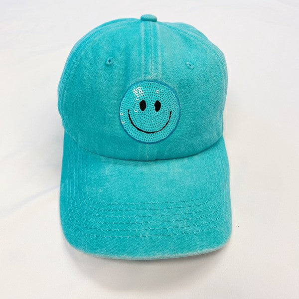 Sequin Patch Happy Ball Cap