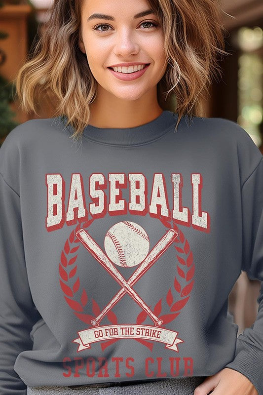 Baseball Sports Club Graphic Fleece Sweatshirts