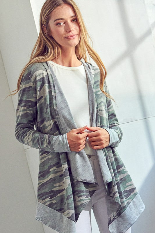 PLUS CAMOUFLAGE CASCADE CARDIGAN