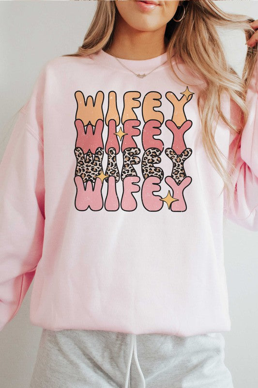 PLUS SIZE - LEOPARD WIFEY REPEAT Sweatshirt