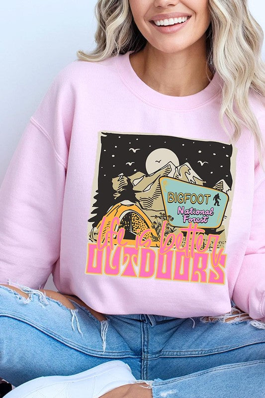 Bigfoot Wanderlust Graphic Fleece Sweatshirts