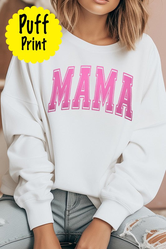 Puff Print Pink Mama Graphic Sweatshirt