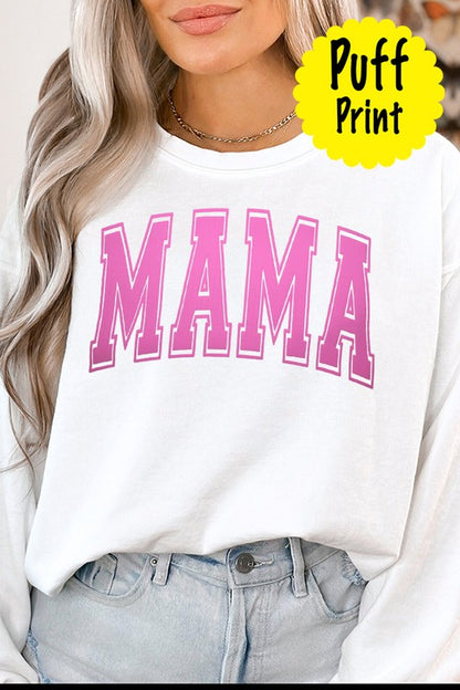 Puff Print Pink Mama Graphic Sweatshirt