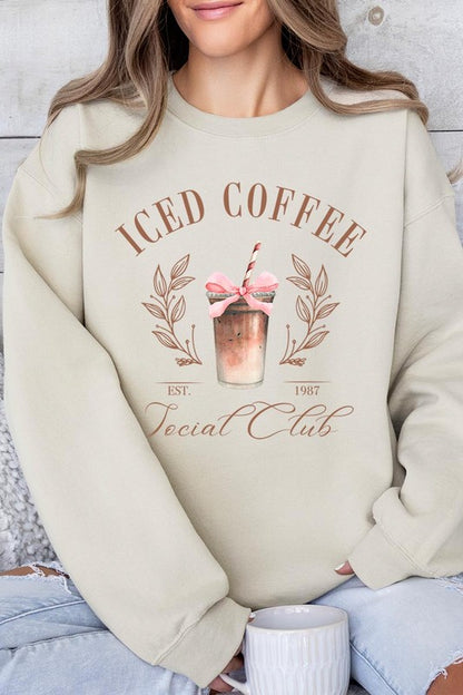 Iced Coffee Social Club Graphic Fleece Sweatshirts