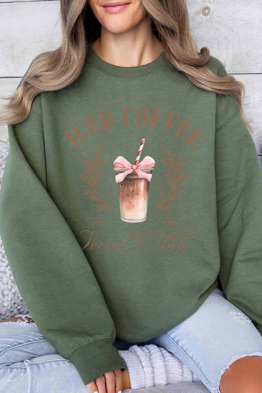 Iced Coffee Social Club Graphic Fleece Sweatshirts