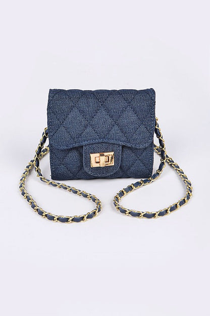 Quilted Denim Swing Wallet