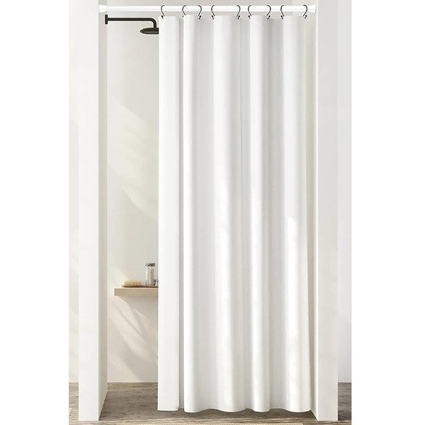 White Adjustable Tension Curtain Rod 41-76 inches