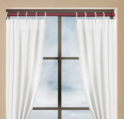 Burgundy Adjustable Tension Curtain Rod 41-76 in.