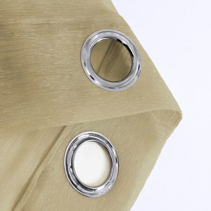 Gold Sheer Window Grommet Curtain Set