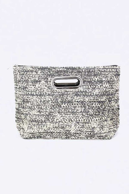 Fashion Straw Summer Top Handle Clutch