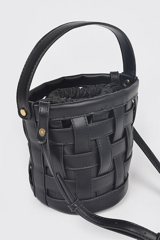 2 In 1 Open Weaved Bucket Swing Bag