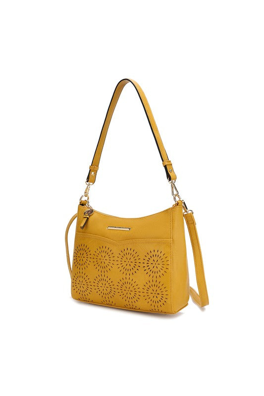 MKF Collection Alani Laser Cut Shoulder Bag by Mia