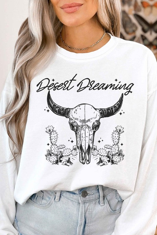 DESERT DREAMING WESTERN GRAPHIC SWEATSHIRT