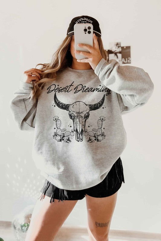 DESERT DREAMING WESTERN GRAPHIC SWEATSHIRT