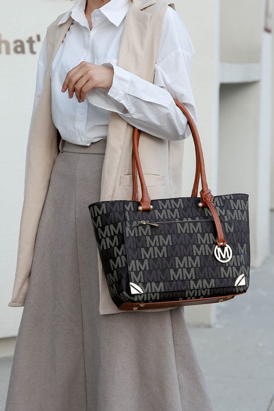 MKF Lady M Signature Tote Bag & Wallet Set by Mia