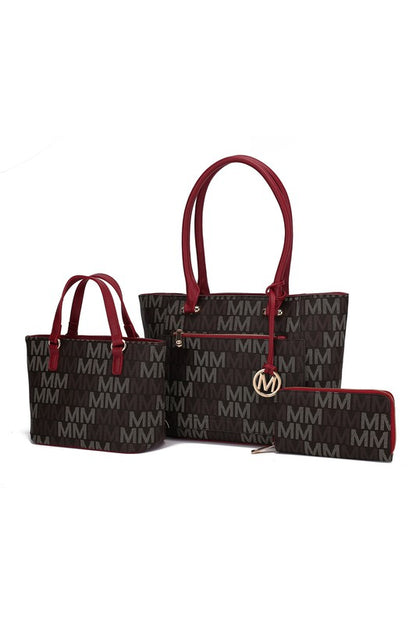 MKF Lady M Signature Tote Bag & Wallet Set by Mia