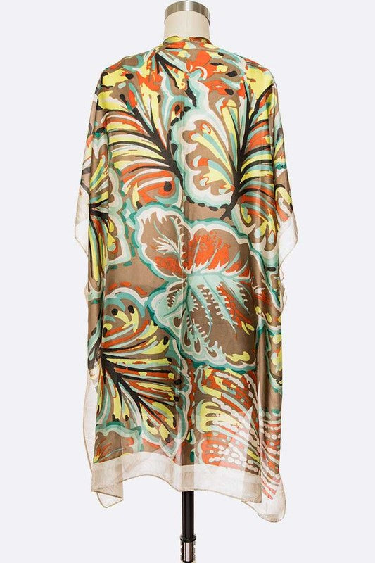 Mix Print Light Weight Kimono Cardigan