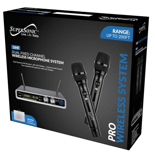 Supersonic UHF Dual Wireless Microphone