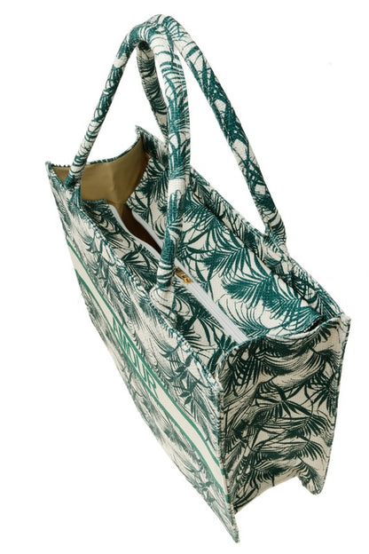 AMOUR Tropical Oblique Book Tote Bag