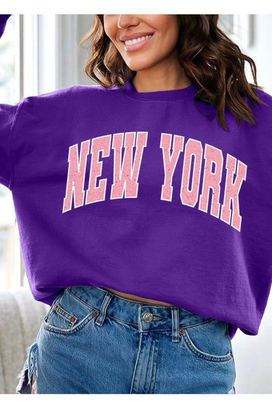 New York State Oversized Graphic Sweatshirts