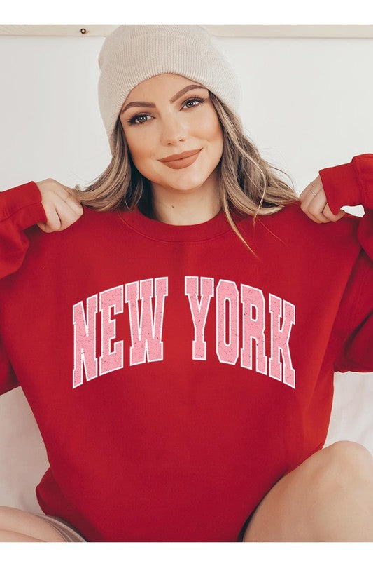 New York State Oversized Graphic Sweatshirts