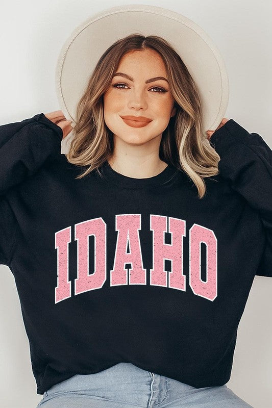 Idaho State Oversized Graphic Fleece Sweatshirts