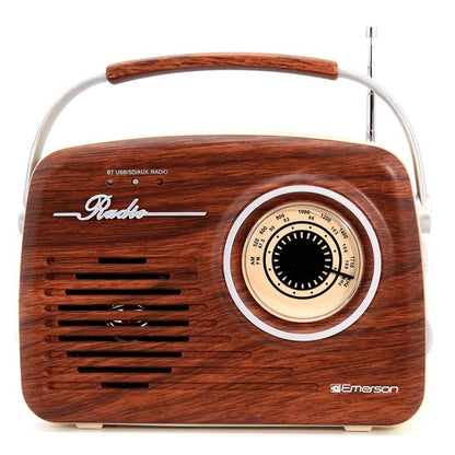 Emerson Portable Retro Radio with Battery