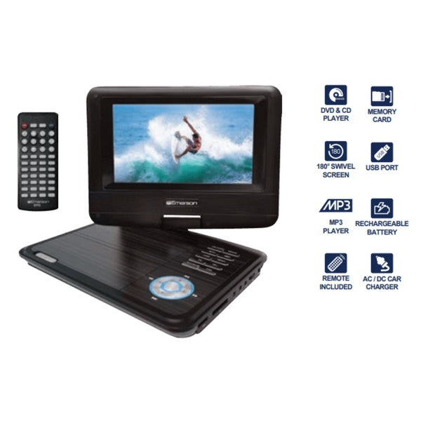 Emerson 7-Inch DVD Player with Built-in Speaker