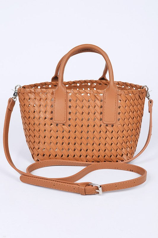 Convertible Braided Fashion Tote