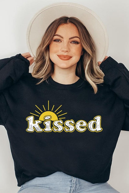 Sun Kissed Oversized Graphic Fleece Sweatshirts