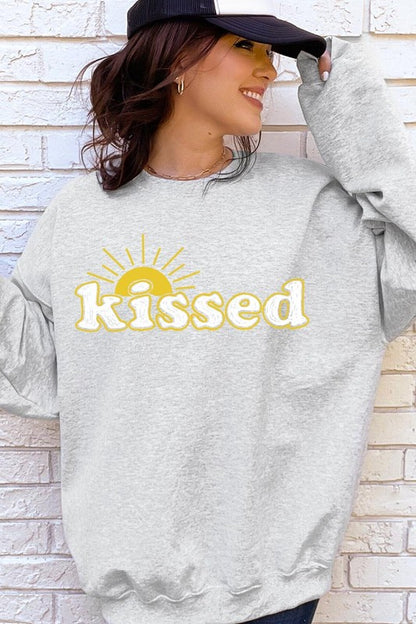 Sun Kissed Oversized Graphic Fleece Sweatshirts