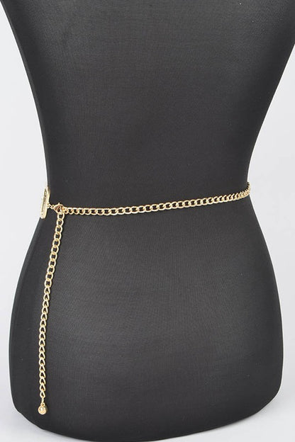 Iconic Logo Layered Chain Belt