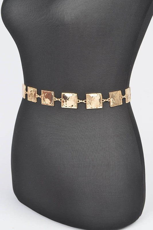 Square Plate Iconic Chain Belt