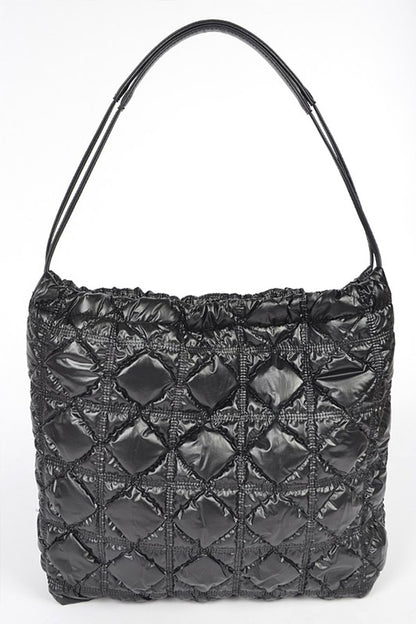 Quilted Bubble Nylon Tote