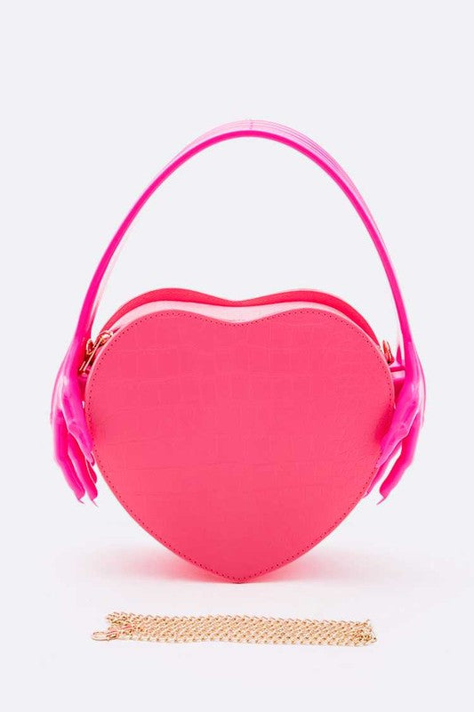 Iconic Jelly Hand Handle Heart Shape Iconic Bag