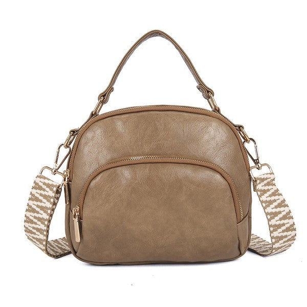 Navi Vegan Leather Trendy Strap Crossbody Bag