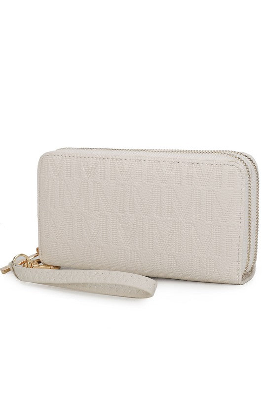 MKF Lisbette Embossed M Signature Wallet by Mia K