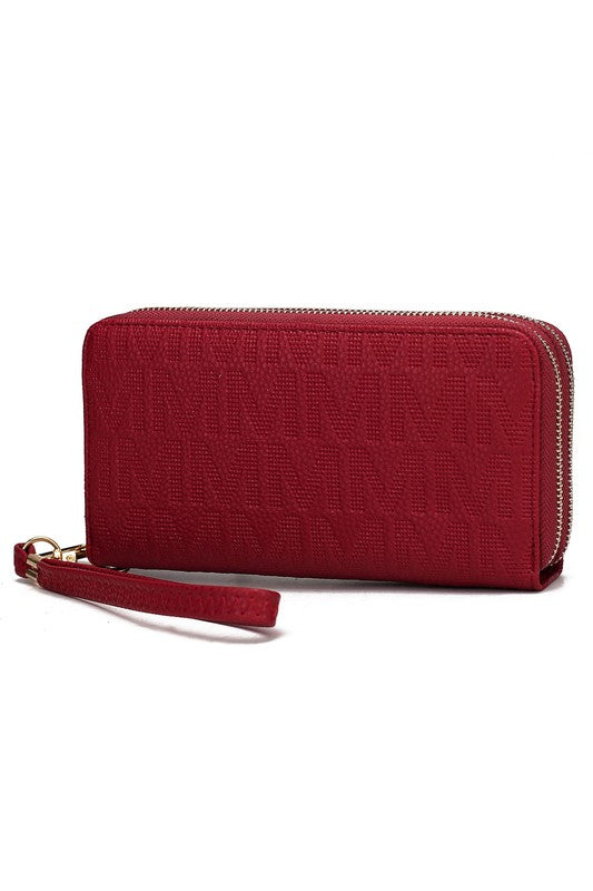 MKF Lisbette Embossed M Signature Wallet by Mia K