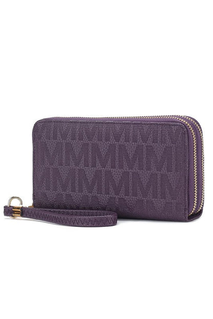 MKF Lisbette Embossed M Signature Wallet by Mia K