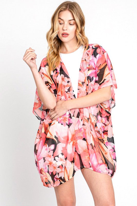 Floral Light Weight Kimono Cover UP