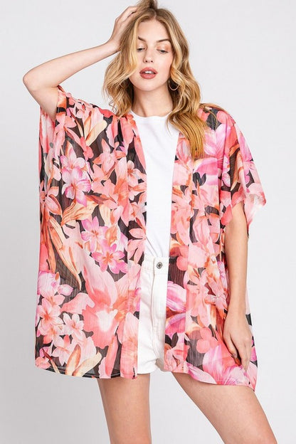 Floral Light Weight Kimono Cover UP